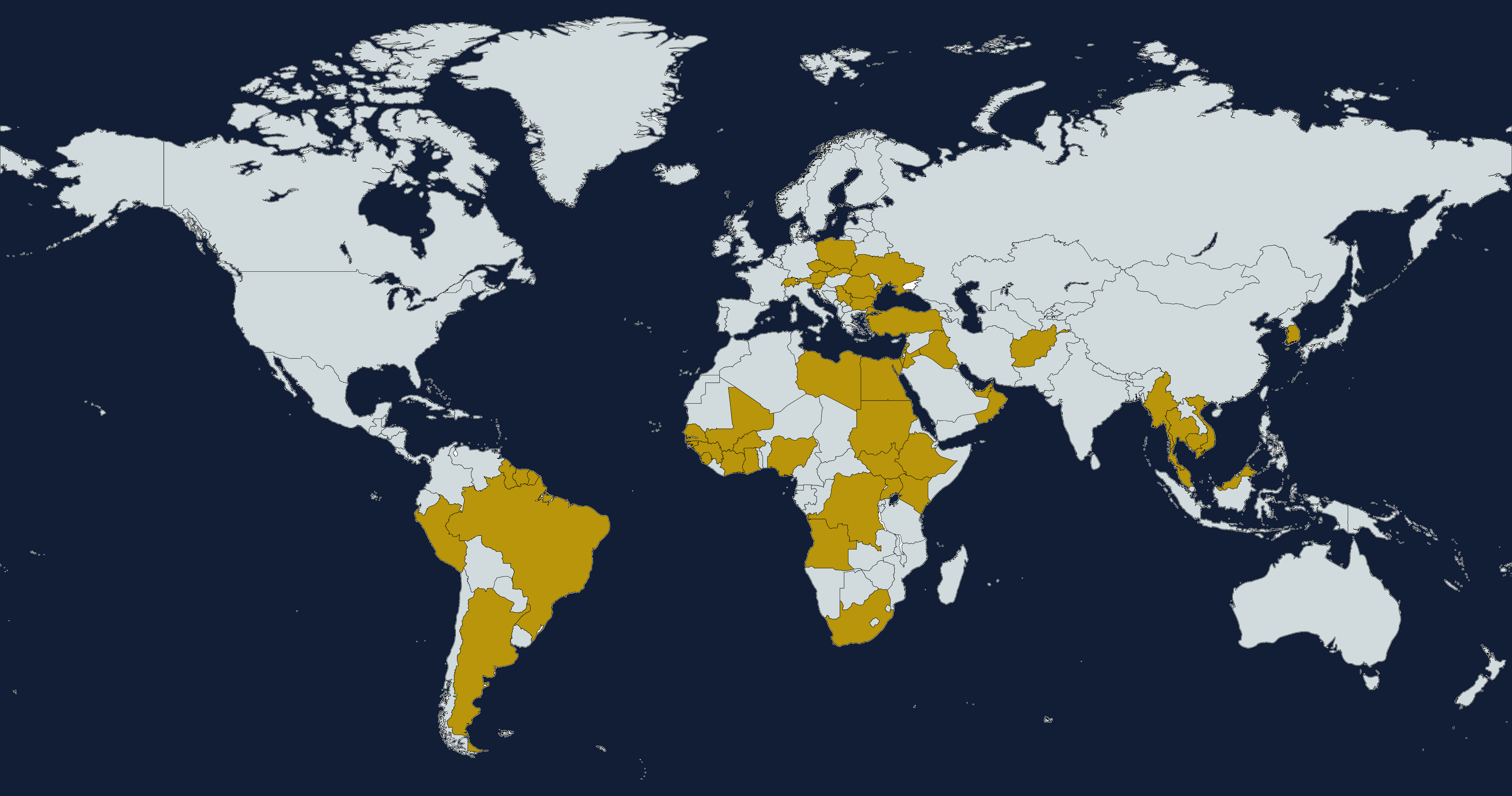 TOS Global Coverage Map